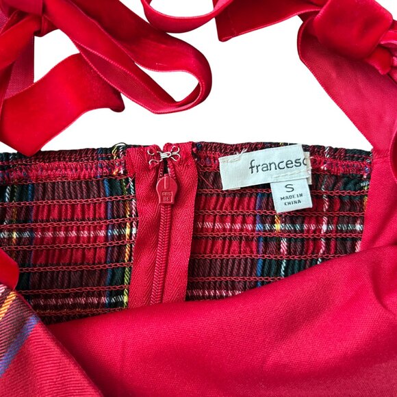 Francesca's Tie Strap Pleated Mini Dress Small - Picture 4 of 4